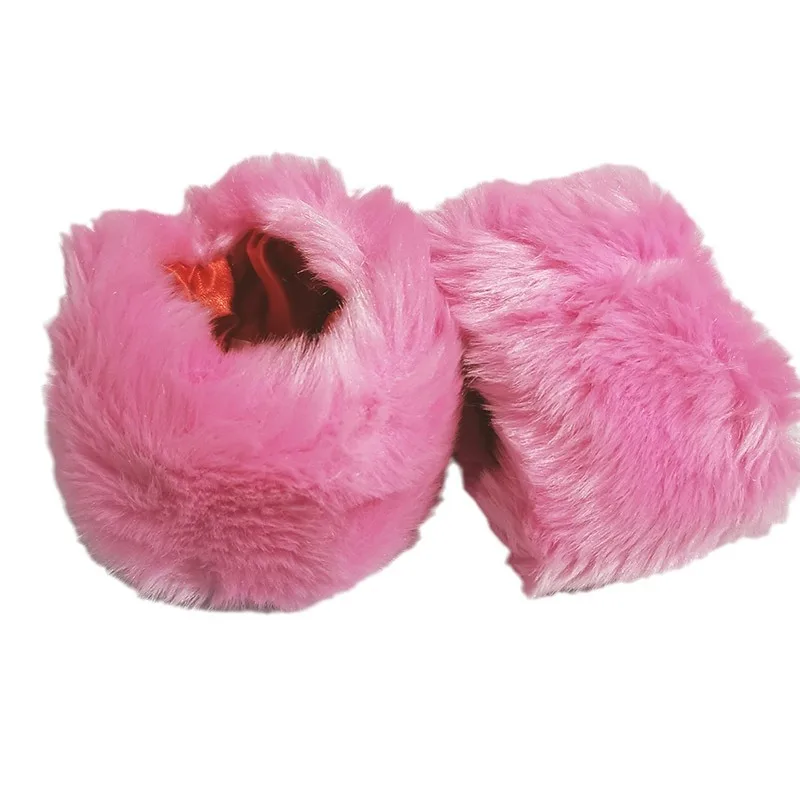 1 par de puños de piel sintética para abrigo de lana, chaquetas, pulseras peludas cálidas elásticas a la moda para mujer, calentador de brazos, puños peludos