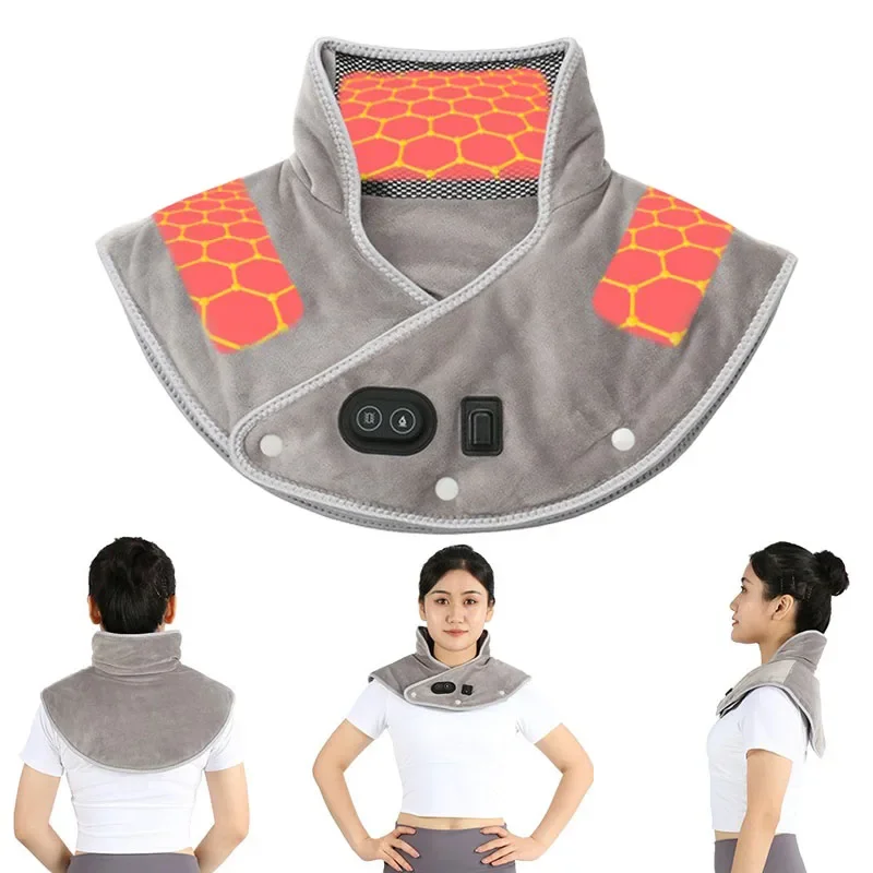 Electric Heating Shoulder Neck Pad USB Cervical Brace Wrap Thermal Compress Relieve Pain Fatigue Warm Back Brace Tool