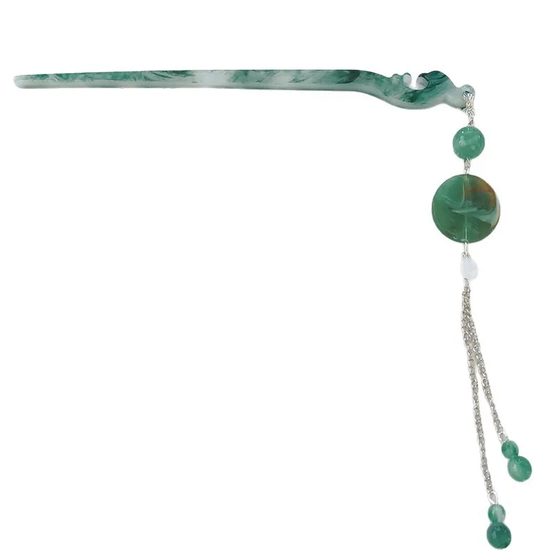 دبوس شعر Xiangyun جديد على الطراز الصيني، إكسسوار شعر شرابة على الطراز القديم، دبوس شعر ملفوف، أغطية رأس Hanfu الرجعية للنساء