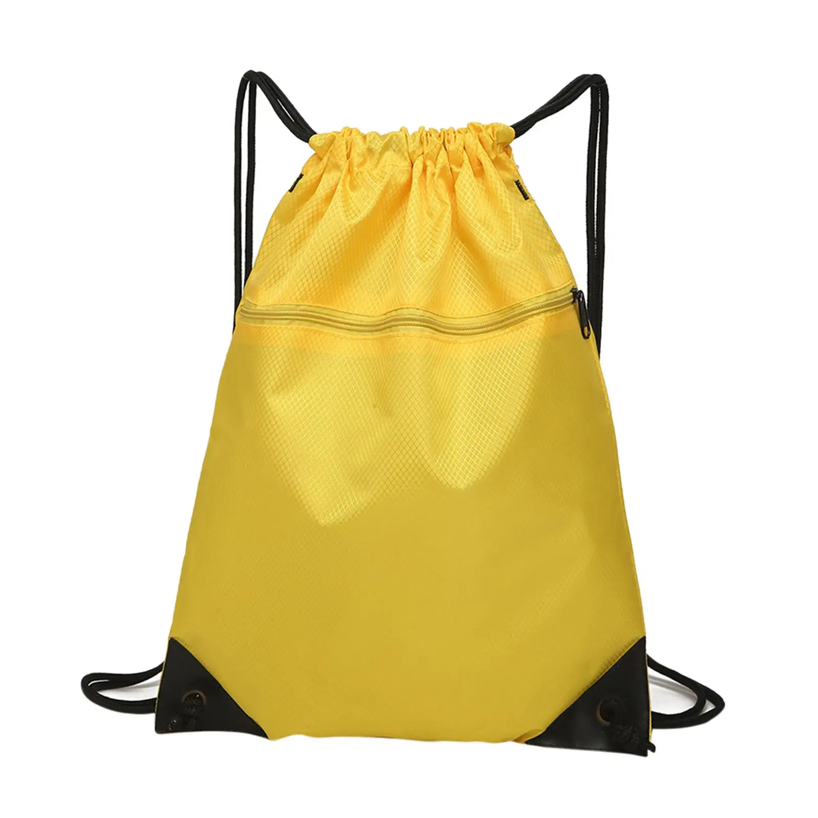 Training Gym Sack Nylon Drawstring Backpack with Zipper Lightweight Pouch Shoes Bags for Sports Beach Holidays Swimming Travel