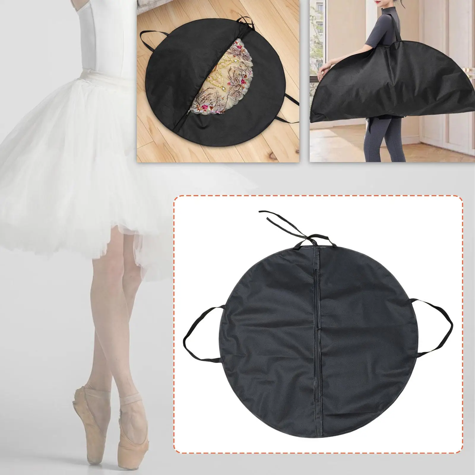 

Foldable Garment Bag for Hanging Clothes Large Tutu Skirt Organizer Versatile Dance Tote for Practice