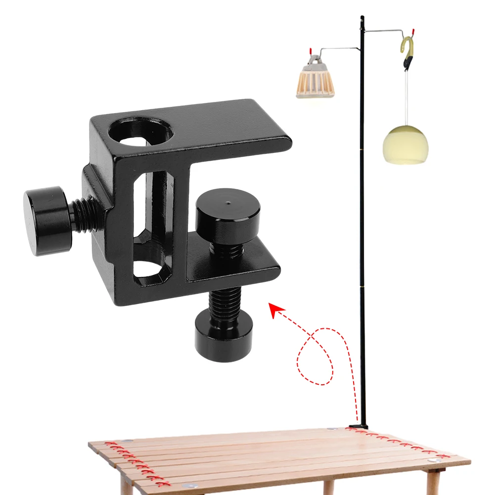

Camping Lamp Table Clip Table Clamp Light Stand Multifunction Table Mount Clamp Aluminum Alloy Heavy Duty for Camping Picnic