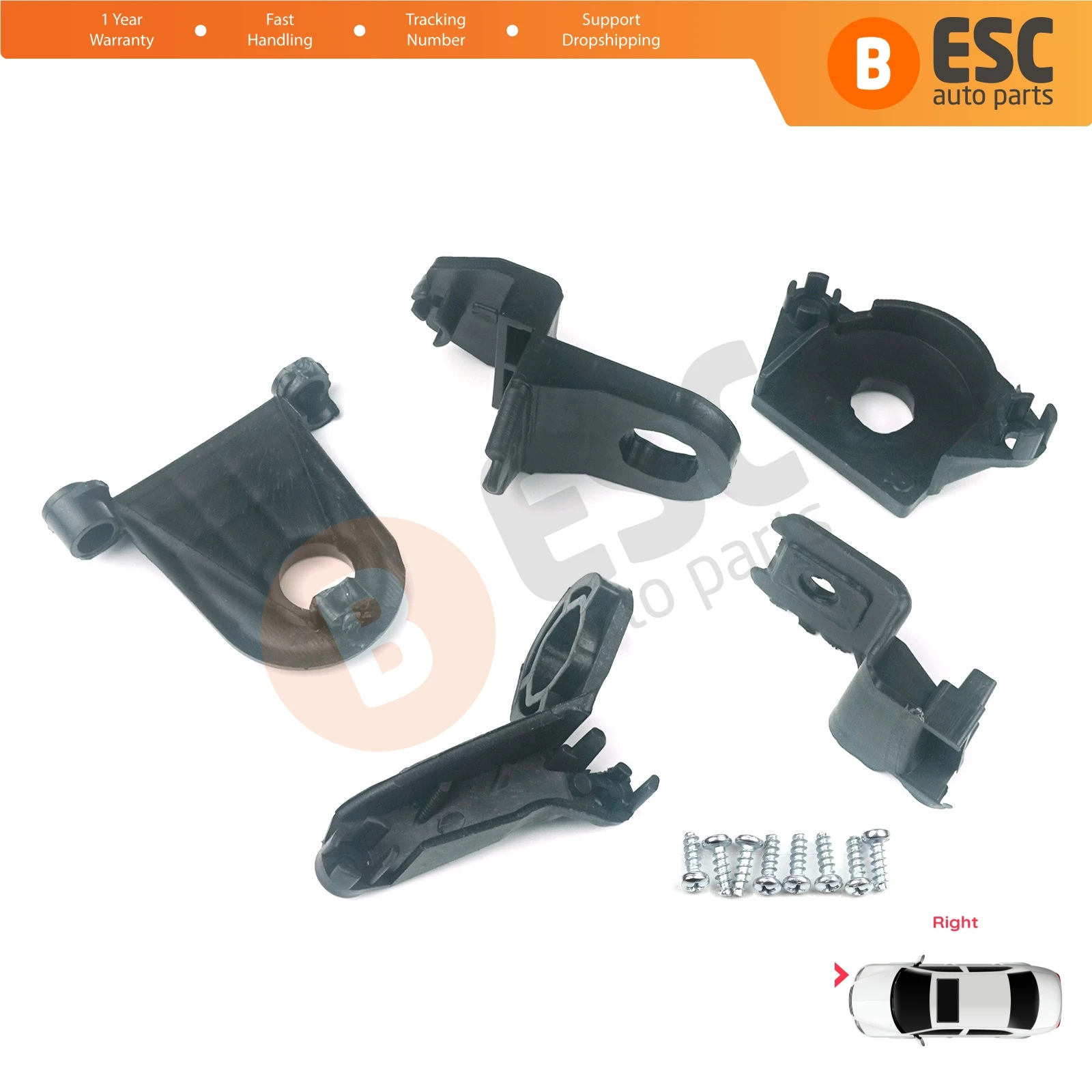 EHL531 Car Headlight Headlamp Housing Repair Mount Holder Bracket Tab Clips Right Side for Seat Leon MK3 5F 2012-2020 5F0998226