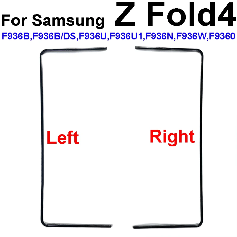 For Samsung Z Flip3 Flip4 Flip5 Flip6 Fold3 Fold4 Fold5 5G Front Screen Frame Rubber Edge Strips Middle Stand Bezel Repair Parts
