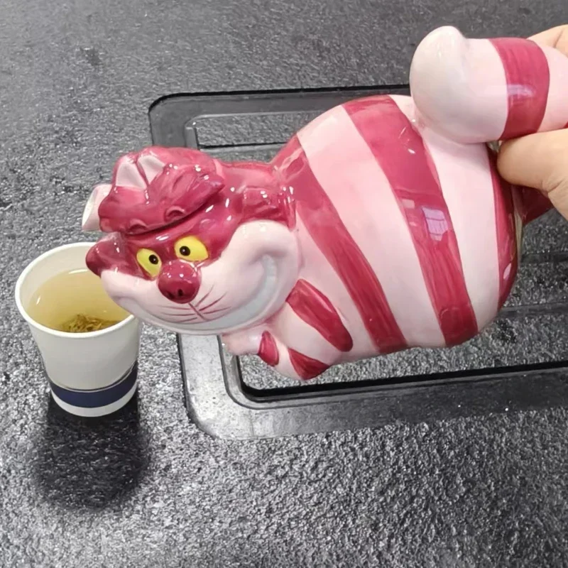 Disney Anime Alice In Wonderland Cheshire Cat Teapot Action Figure Desktop model Toys ornaments Children Home Decorate Gift