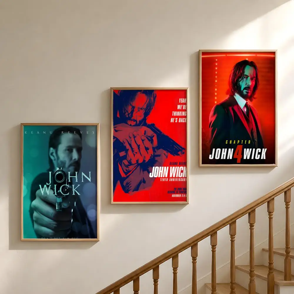 Film J-John W-Wick Baba Yaga Poster Waterproof HD Modern Peel And Stick Wall Decor Bedroom Living Room Dorm Office