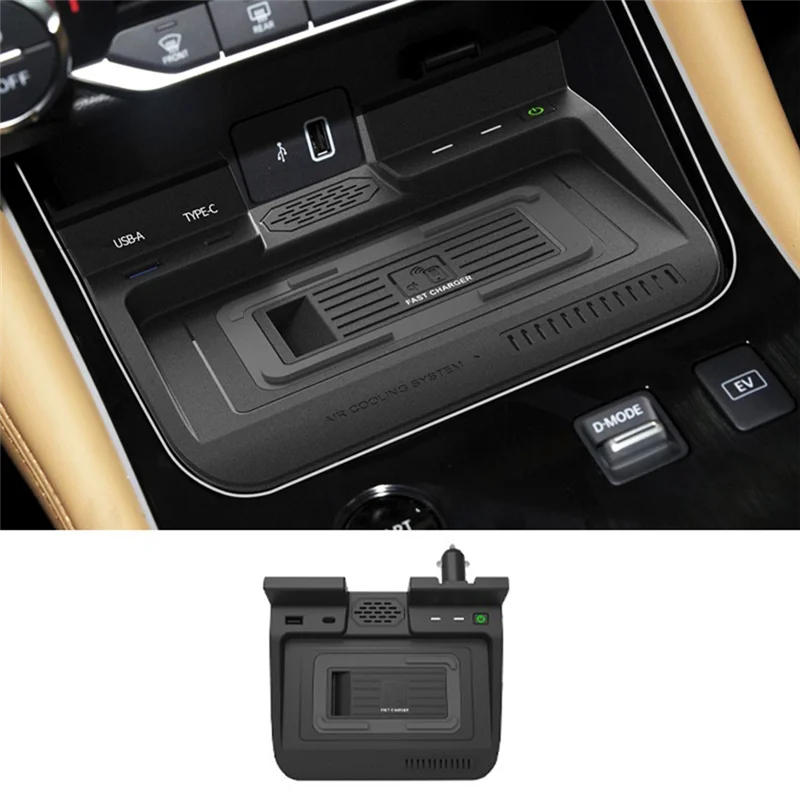 Car for Qi Wireless Charger for Nissan Sylphy Epower 2022 Accessories 15W Fast Phone Charging Plate Interior Modification