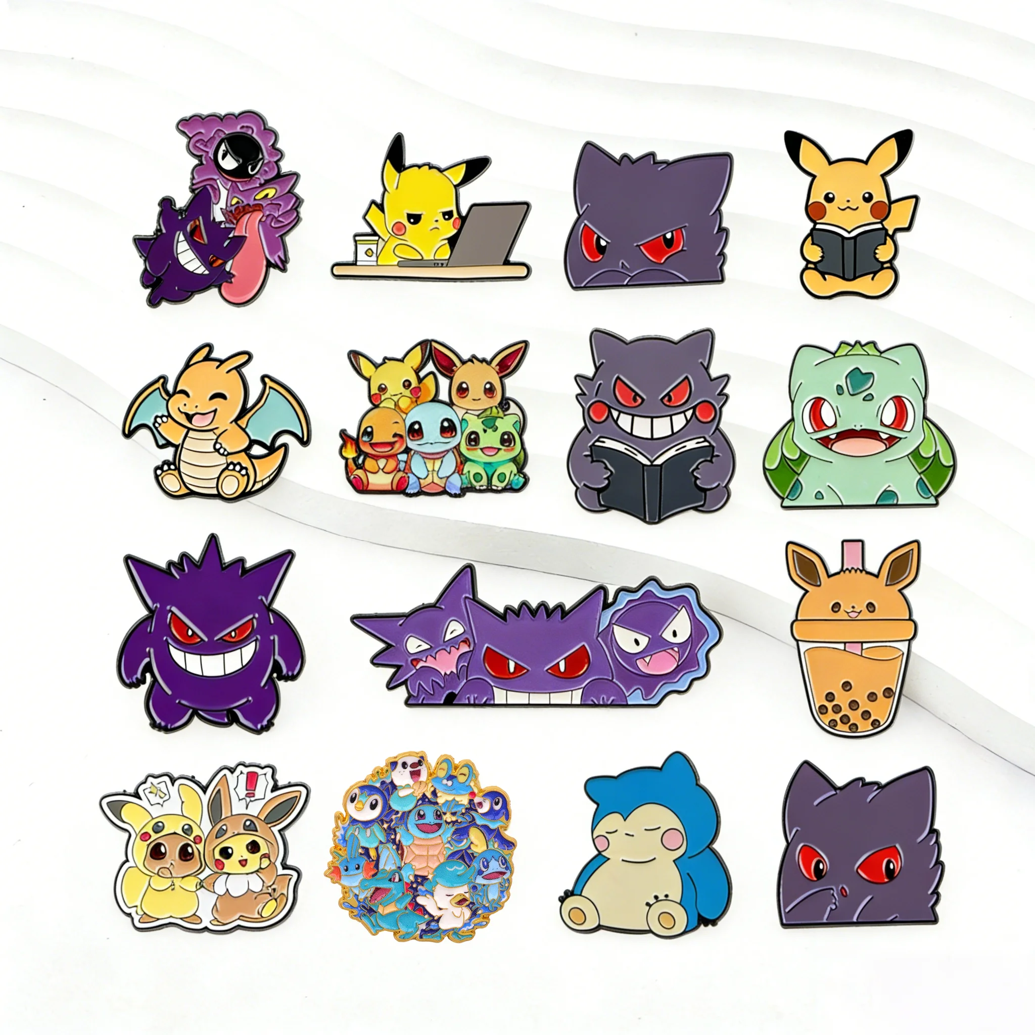 

Cute Ghost Enamel Pins Cartoon Brooches for Backpacks Kawaii Lapel Badges for Kids Collection Gifts Cosplay Accessories