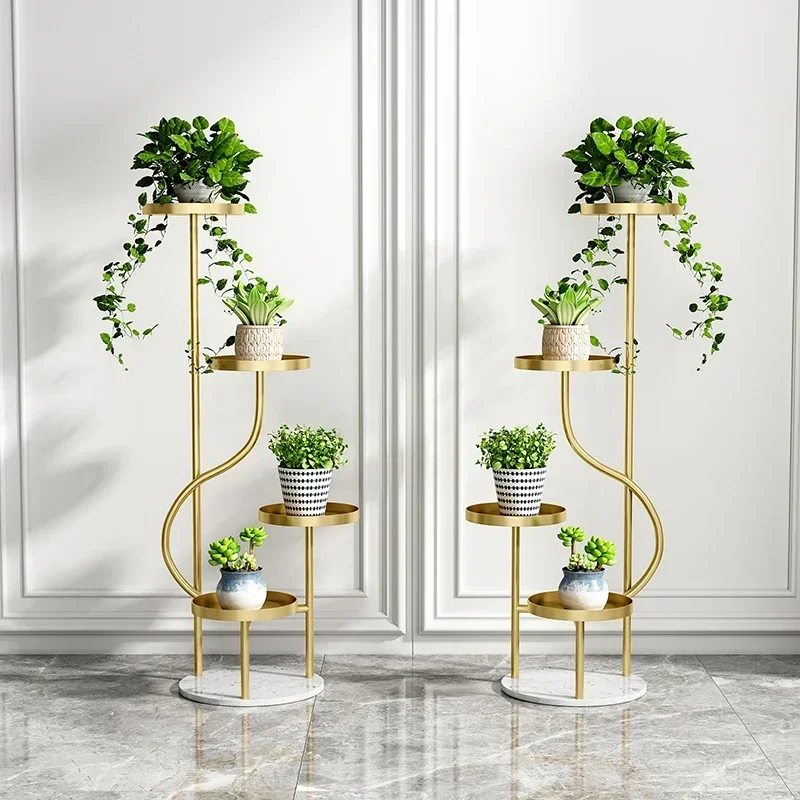 Simple Modern Stand for Flowers Multi-layer Iron Art Flower Stand Paint Baking Process Rack for Plants Stable Base Plant Rack