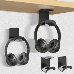 Universal Headphone Stand Adhensive Plastic Headphone Holder Gaming Headset Holder for Desk No Punching Headphone Hanger Hook