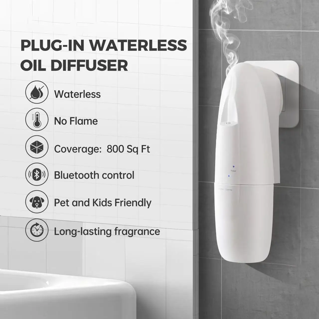 Custom logo Electric wireless Wall-mounted essential oil aromatherapy machine Household atomizer Air aromatherapy machine