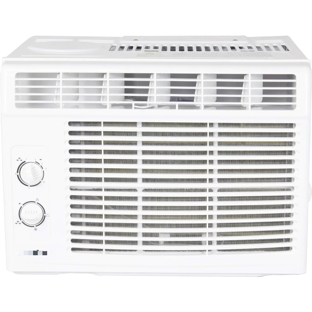 FOR 5,000 Window Air Conditioner, 2 Cooling and Fan Settings, Easy to Use Mechanical Rotary Controls