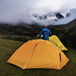 20D silicon-coated double tent waterproof and windproof camping leisure camping lightweight camping tent