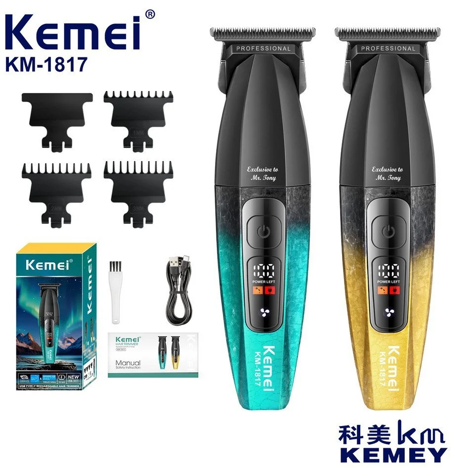 

Kemei Хит продаж Машинки для стрижки волос Профессиональные Триммеры для волос Электрические машинки для стрижки Аккумуляторные Триммеры для волос Хит продаж Беспроводные 0 мм Машинка для стрижки для мужчин KM-1817