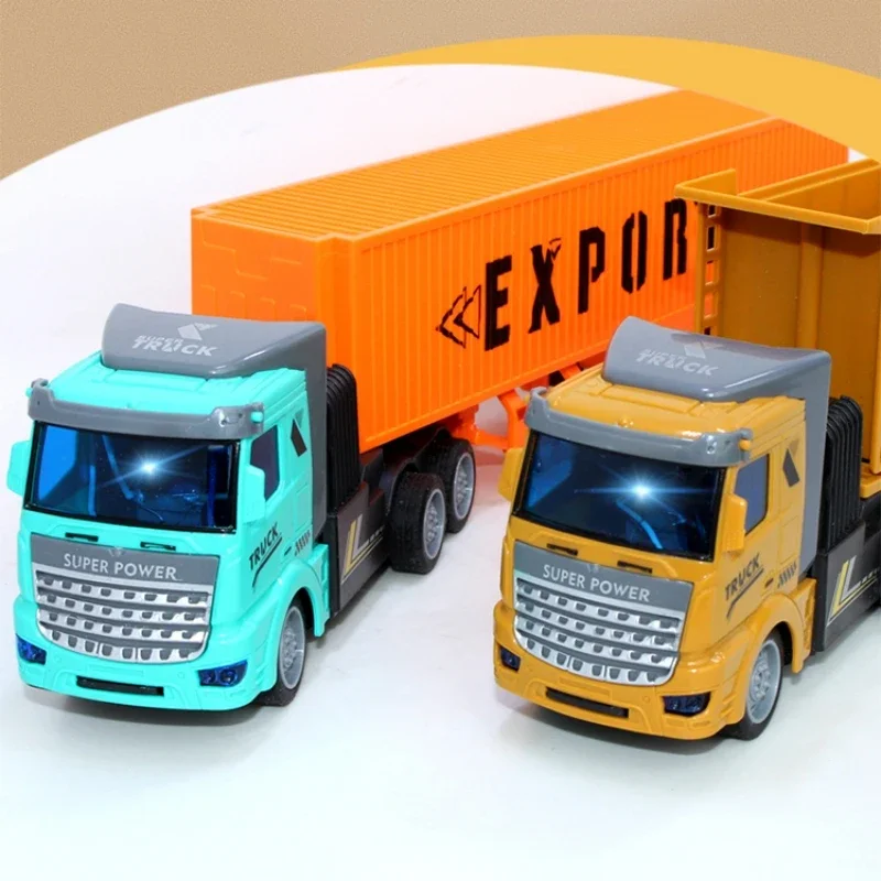 1/48 RC Container Truck Toy Kids Wireless Remote Control Heavy-duty Transport Truck Semi-trailer Tanker Dump Truck Car Model Toy