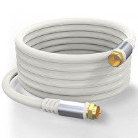 RG6 coaxial cable 75Ω, ultra-high speed Internet, broadband and digital TV antenna, satellite RG6 coaxial extension line white
