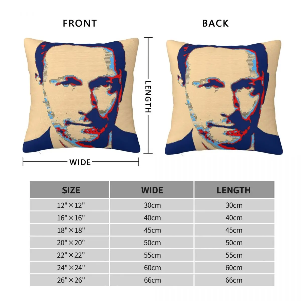 Christian Lindner German Minister Square Pillowcase Polyester Linen Velvet Creative Zip Throw Pillow Case Sofa Cushion Cover