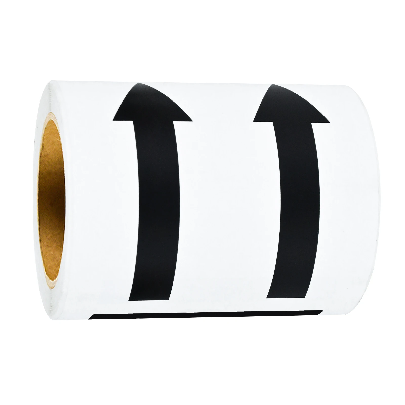 100Pcs 3In*4In Upward Black Arrow Transport Warning Stickers, Courier Packaging Warning Labels, Transport Warning Label Stickers, Handle with Care Warning Label Stickers