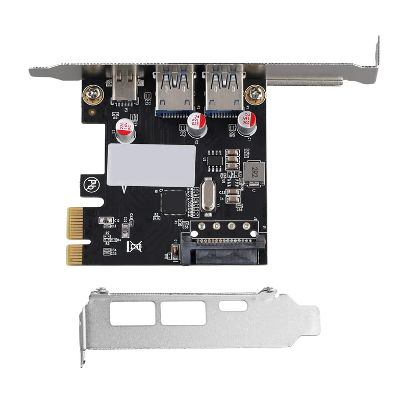 بطاقة التوسعة بطاقة الرسومات المكتبية PCI-E1x إلى USB3.1 Type-C بطاقة USB3.0 بطاقة محول إلى الأمام والعكس الإدراج #5