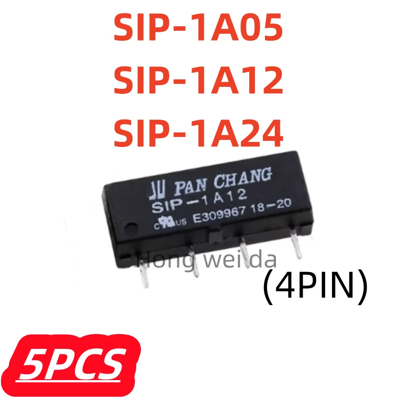 5Pcs/lot 100% New SIP-1A05 SIP-1A12 SIP-1A24 5V 12V 24V Reed Relay Switch Module 4PIN Reed Relay