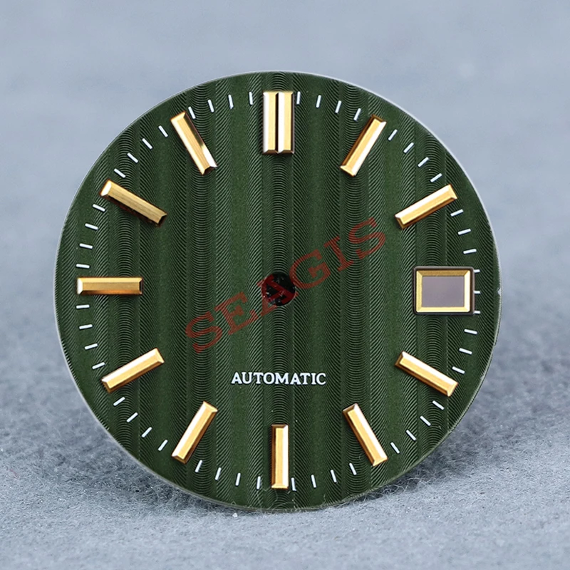 SEAGIS GS Mod NH35 dial 28.5mm Cloth pattern Fit Dial NH35 Movement high Quality No Logo