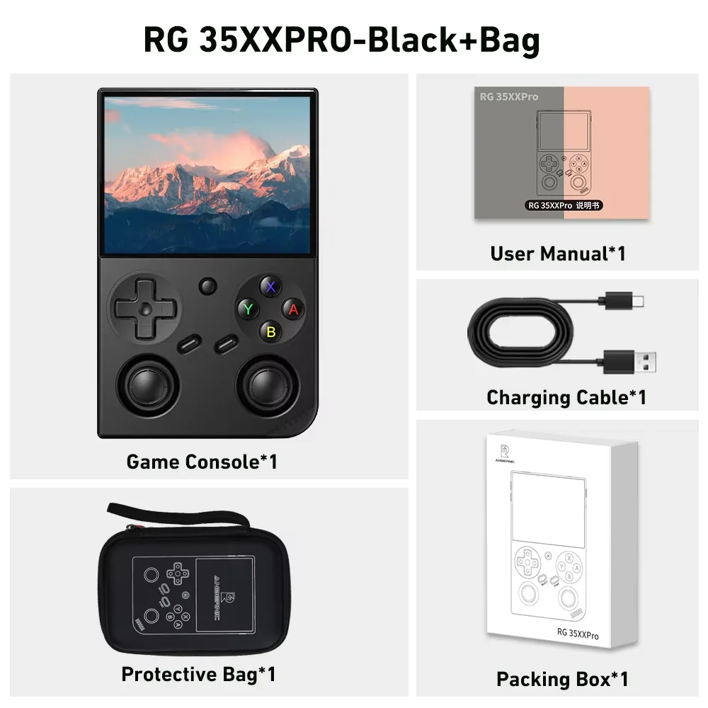 ANBERNIC RG35XX PRO Video Game Consoles 3.5 ''IPS Scherm Linux 64-bit TV Uitgang Handheld Game Spelers PSP Kid geschenken RG35XXPRO
