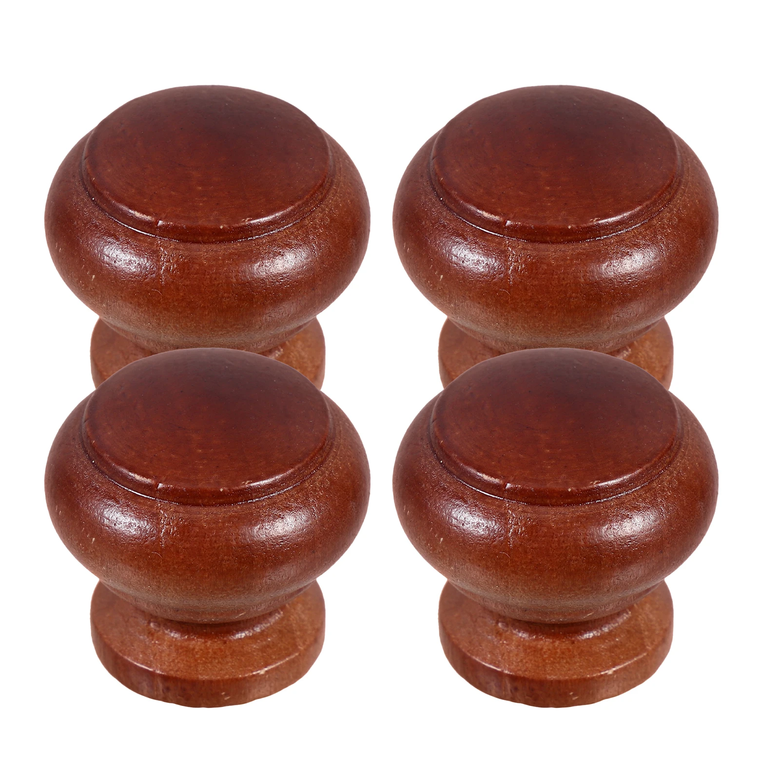 

4 PCS Drawer Wooden Handle Dresser Door Knobs niture Handles Dressing Table Cabinet Pulls Brown Decorative