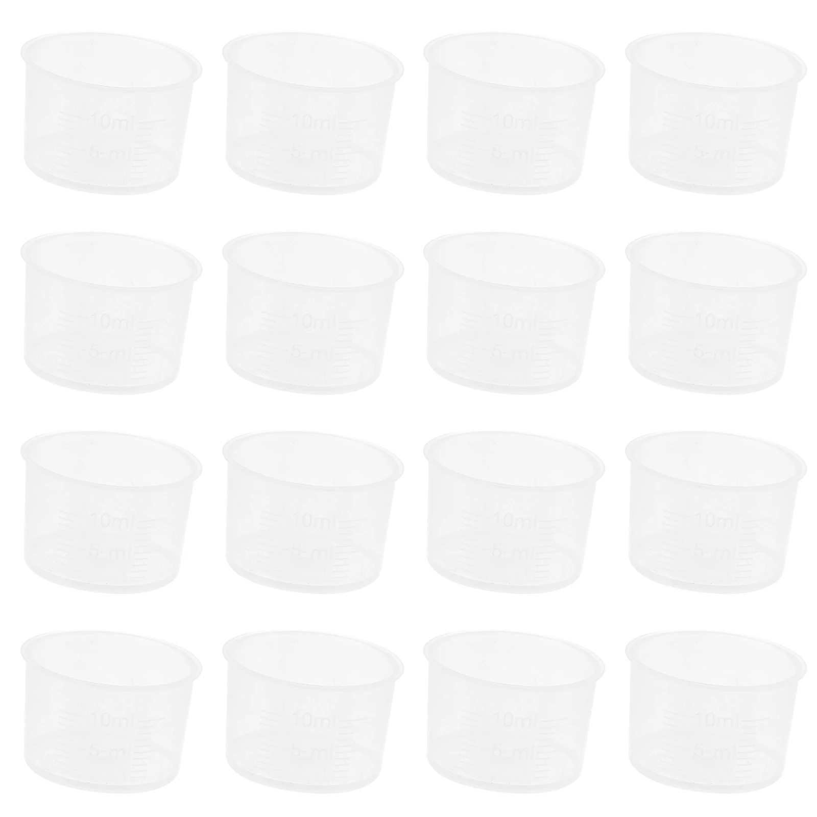 

200pcs Plastic Measuring Cup 10Ml Small Capacity Liquid Container Clear Heat-Resistant Kitchen Baking Tool For Milk Oil Sauce