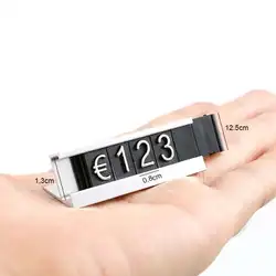 Price Display Counter Stand Adjustable Price Tag Aluminum Base For Jewelry Dollar Price Display Cube Block Kit For Retail Shop