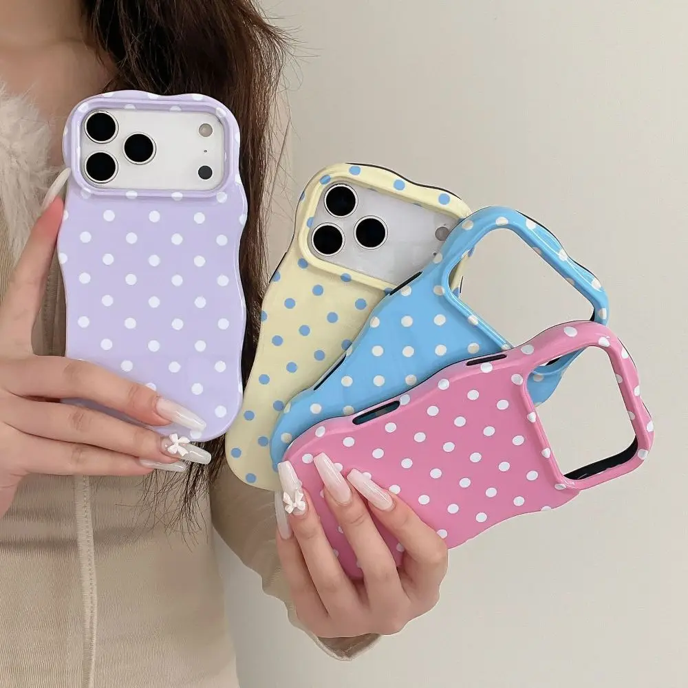 

Simple Polka Dot Phone Case for iPhone 17 16 15 14 13 Pro Max with Protective Cover
