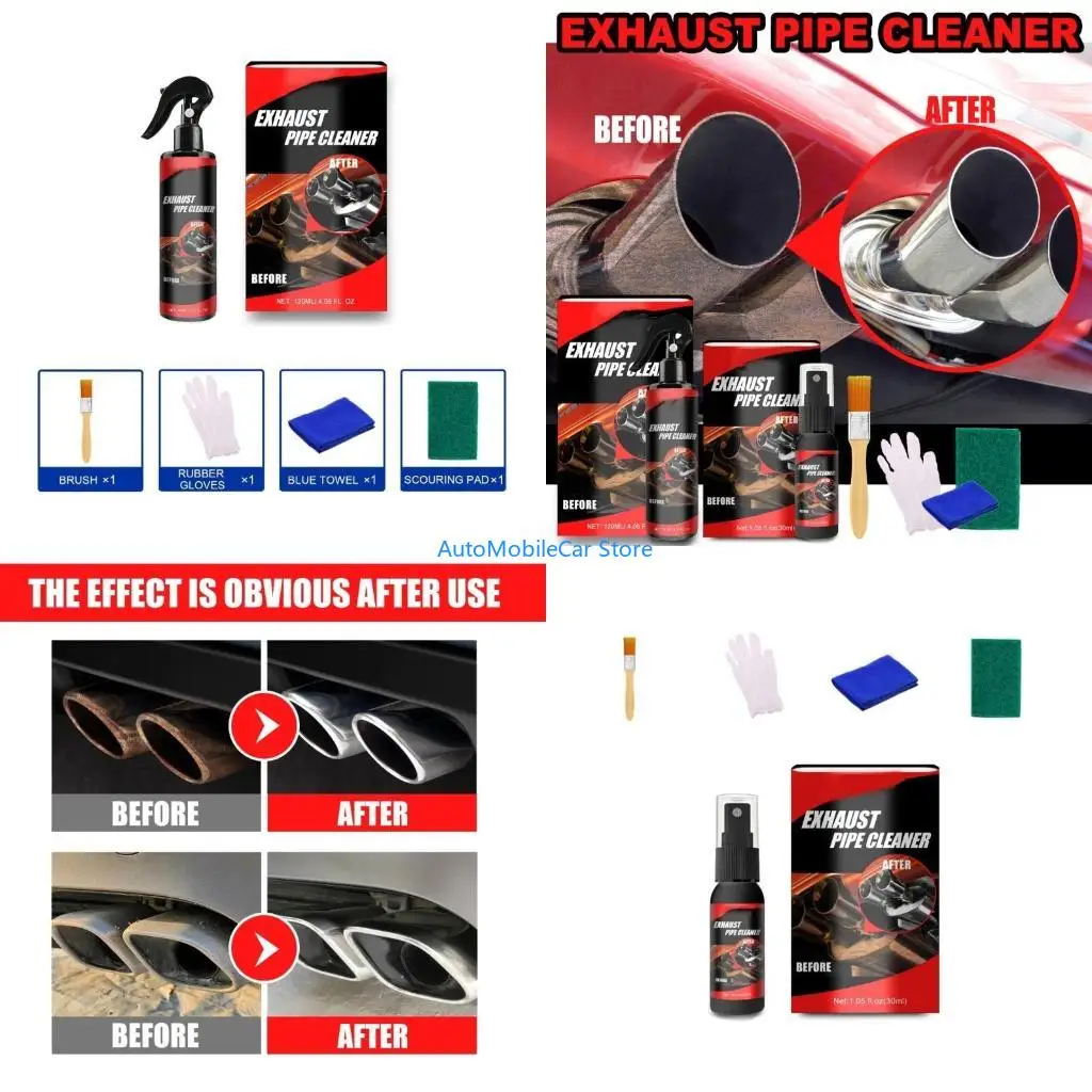 G8TE Car Motorcycle Exhaust Pipe Rusts Remover Metal Surfaces Cleaner Aerosolizing
