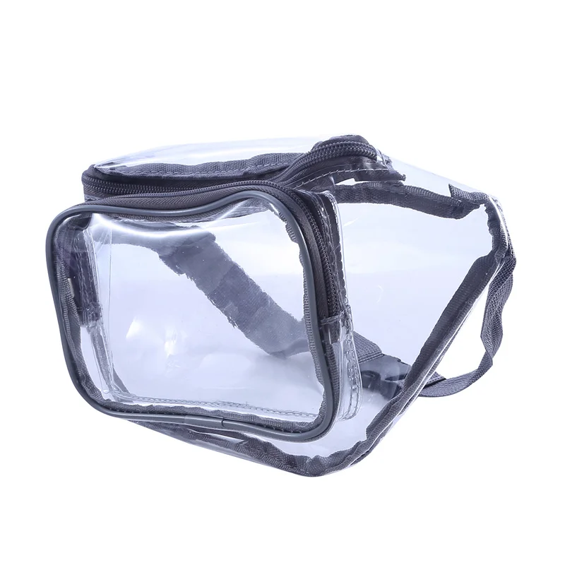 Women Pvc Waist Belt Bag Fanny Pack Hip Bum Bag Clear Transparent Chest Pouch Bag Beach Travel Banana Hip Zipper Running Bag