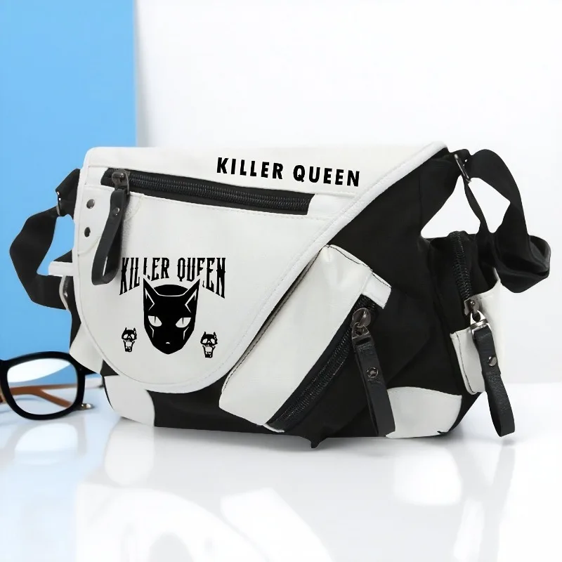 JoJo's Bizarre Adventure Kira Yoshikage Anime Shoulder Bag Youth Fashion Handbag Messenger Teenagers School Student Bags