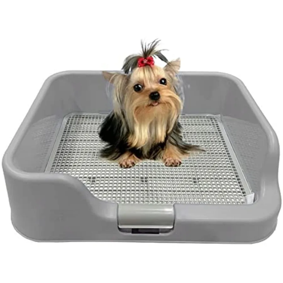 

DogCharge] Indoor Dog Potty Tray with Protection Wall Every Side for No Leak Spill Accident - Keep Paws Dry and Floors Clean