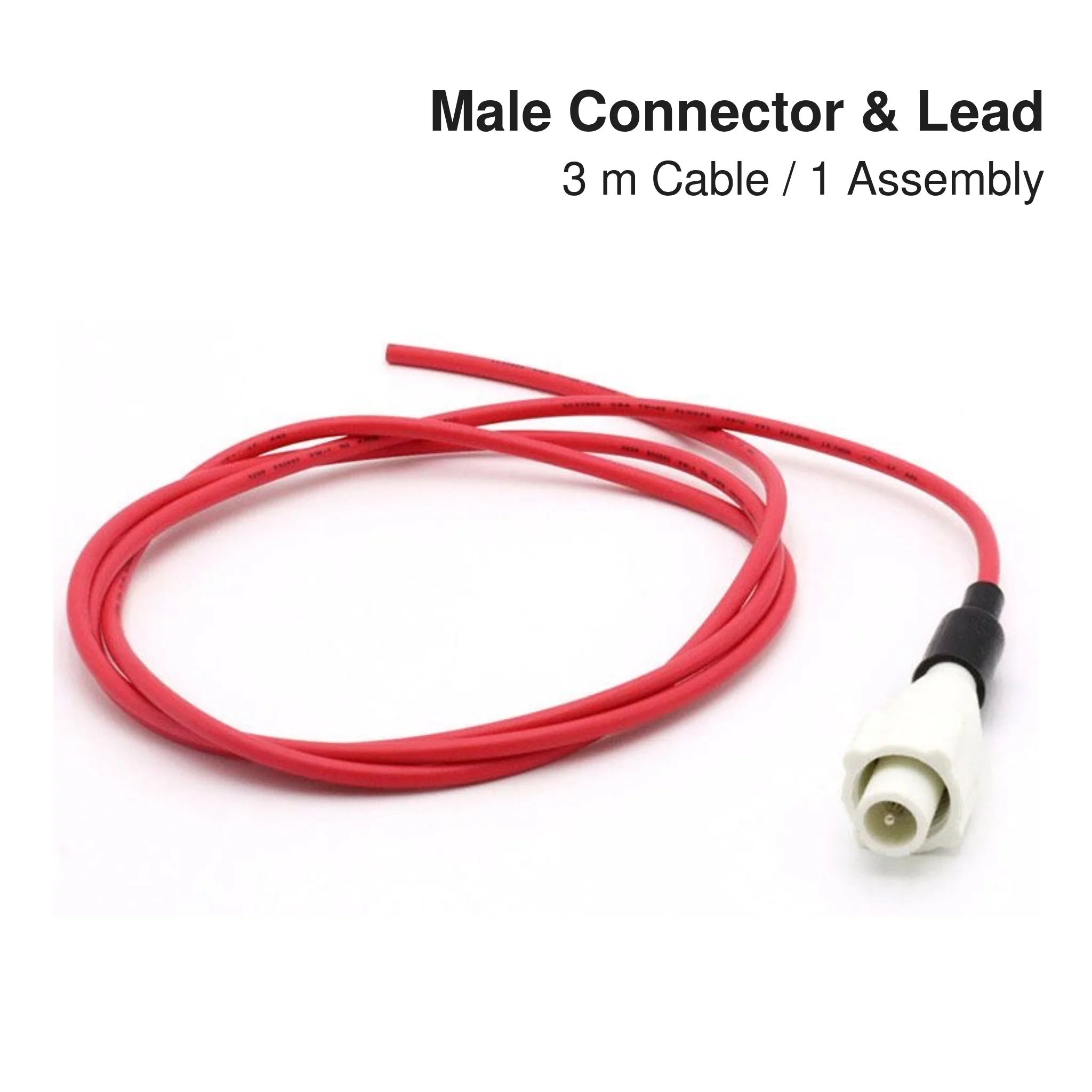 CO2 Laser High Voltage Connector Male Plug 3m Lead Small Large Couplers 4.2mm 5.2mm Cable and 8x11mm Silicone Tube Accessories