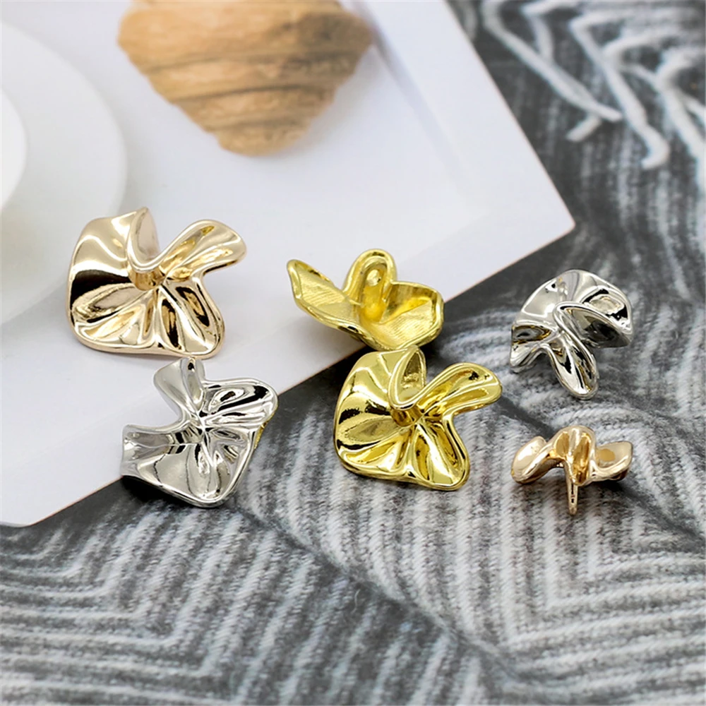 10PCS Irregular Metal Buttons for Women's Coat, Alloy Sewing Buttons DIY Clothing Accessories