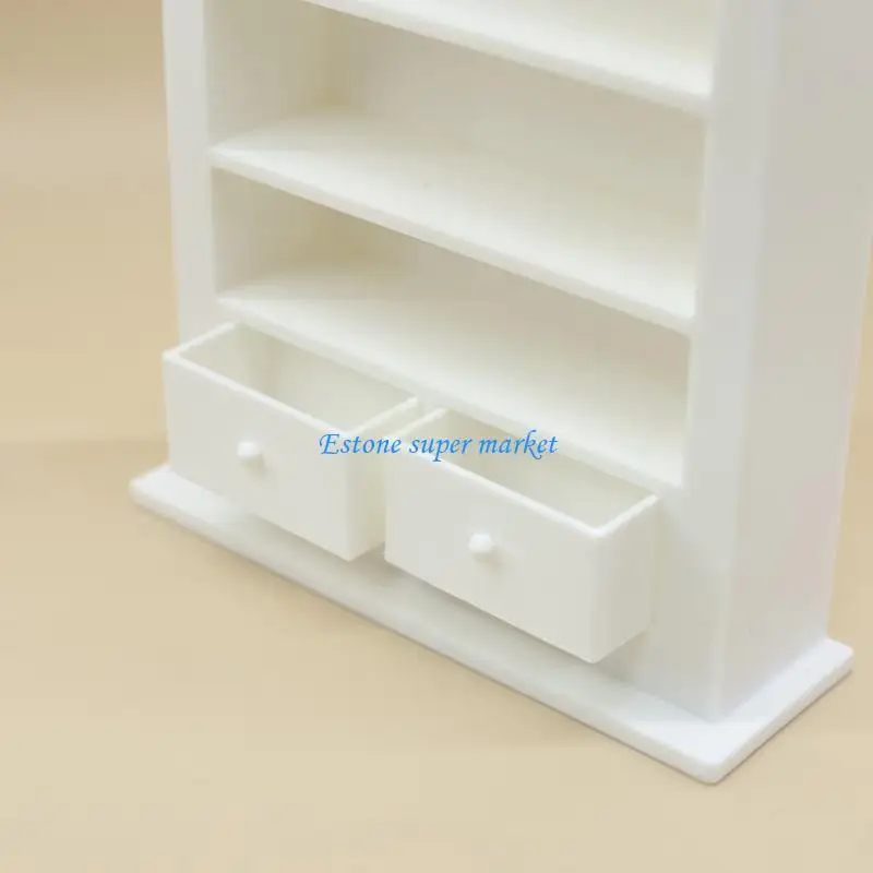 090B Miniature Bookcase Model Figure Arch Design Bookshelf For Doll House Landscape