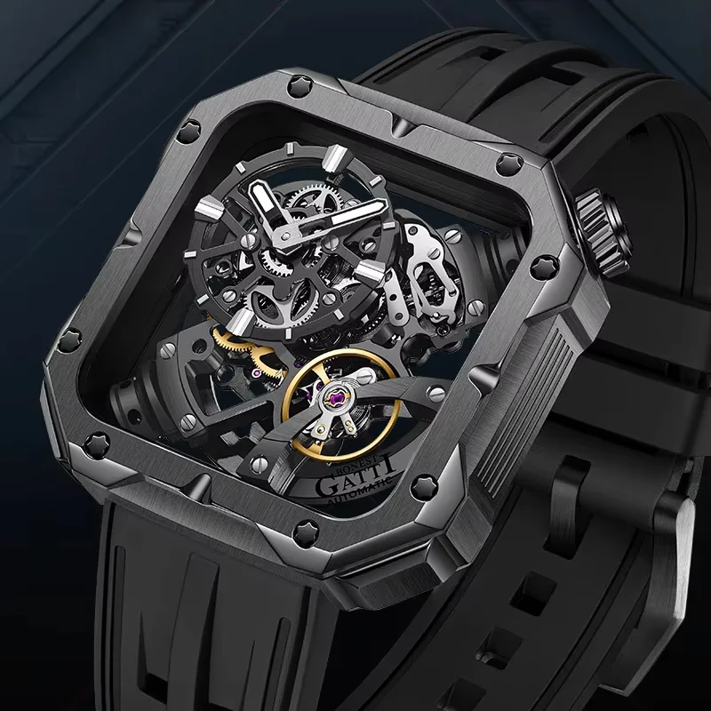 BONEST GATTI BG5804 New Men‘s Automatic Mechanical Watches Sapphire Stainless Steel Top Brand Sapphire Glass Watches For Men - Image 3