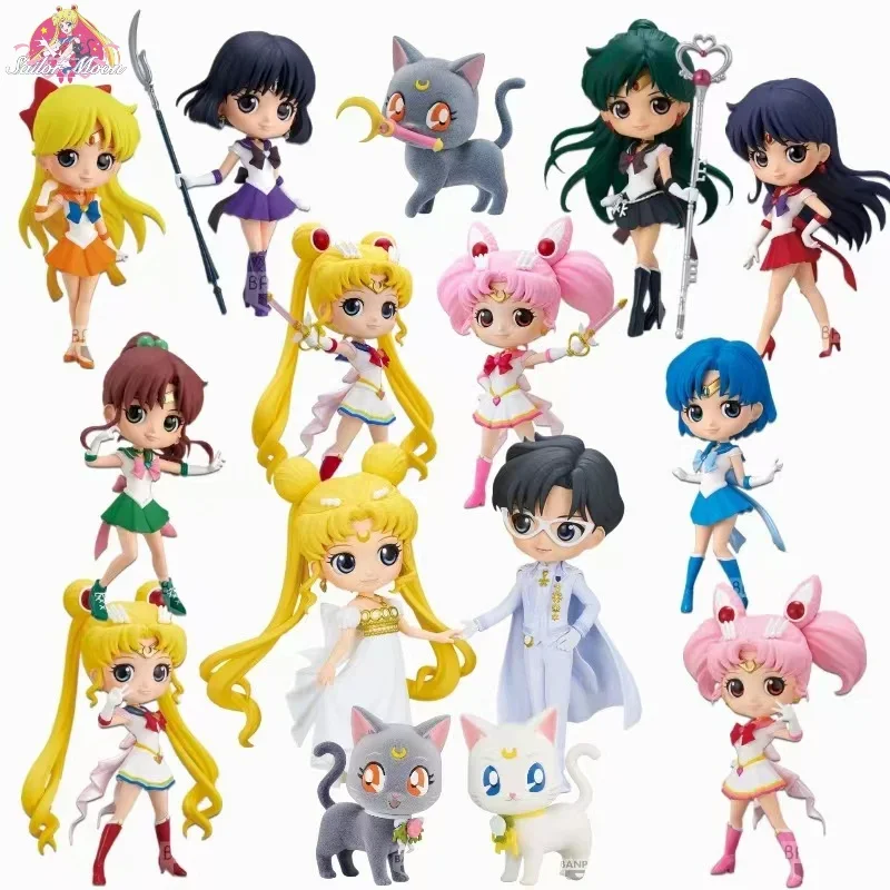 Qposket Sailor Moon Wedding Figura Anime, Muitos Estilos, Estátua De PVC, Boneca De Coleção, Brinquedo Decoração, Presente De Aniversário, 13-14cm