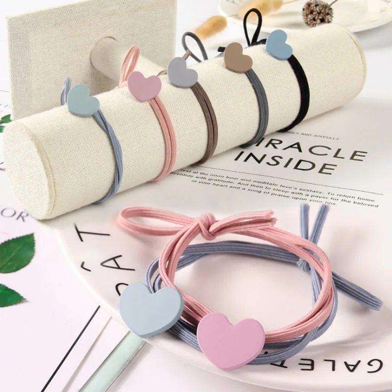

Fashion Sweet Lovely Candy Color Hair Rope Small Daisies Flower Whale Heart Elastic Rubber Band For Women Girls Hair Accessories