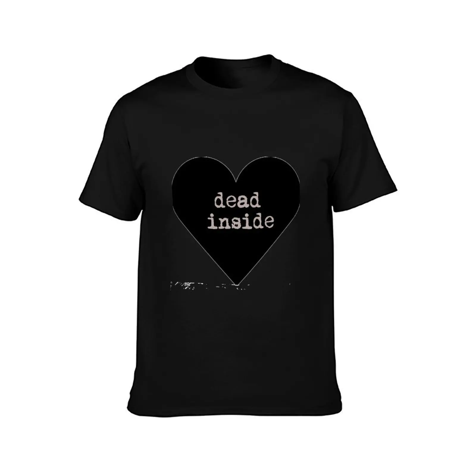 Dead Inside Heart goth punk T-Shirt t shirts for man pack cotton T-Shirt