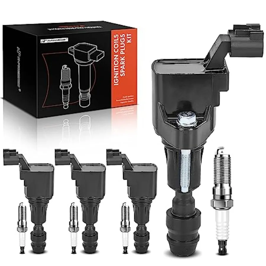 

Set of 4 Ignition Coil Pack and Iridium Spark Plugs for Enhanced Engine Performance in Chevrolet Equinox Malibu GMC Terrain Bui