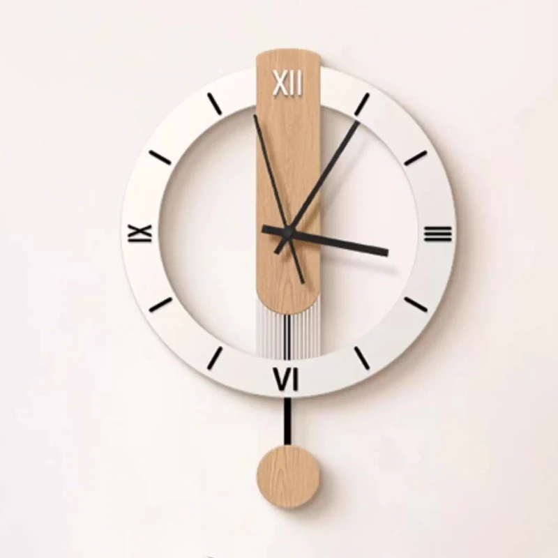 

Modern Swinging Decoration Wall Clock Living Room Clock Mural Watch Fashion Restaurant Number Mute Quartz Clock Hanging Painting