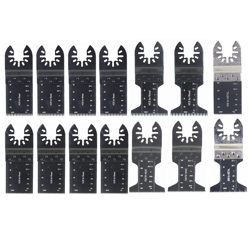 Oscillating Multi Tool Blades Saw Blade Fit For Wood Metal Cutter 14 Pieces