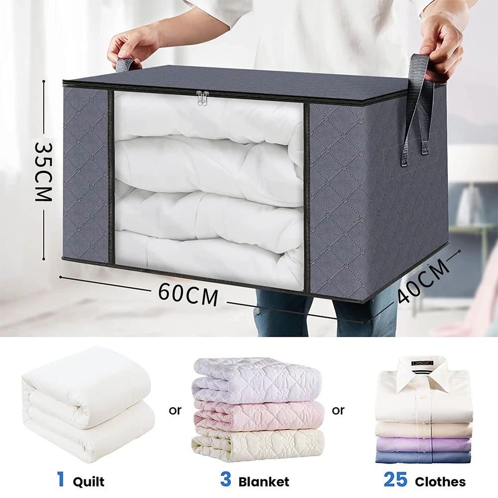 New Large Capacity Clothes Storage Bag Foldable Blanket Storage Containers for Organizing Bedroom Closet