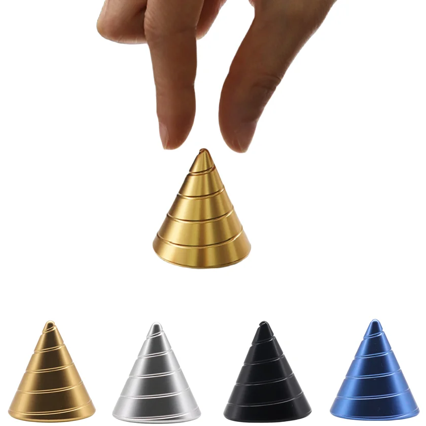 Fingertip Gyroscopes Spherical Toys Desktop Conical Gyroscopes Hand Spinner Fingertip Metal Alloy Gyro Stress Relief Adult Toys