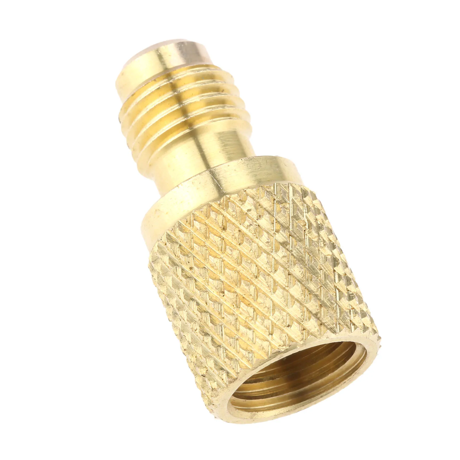 

1pc R134A Brass Adapter Fitting,1/4" Male to 1/2" Female Refrigerant Tank Adapterr with Valve Core for AC Refrigerant System