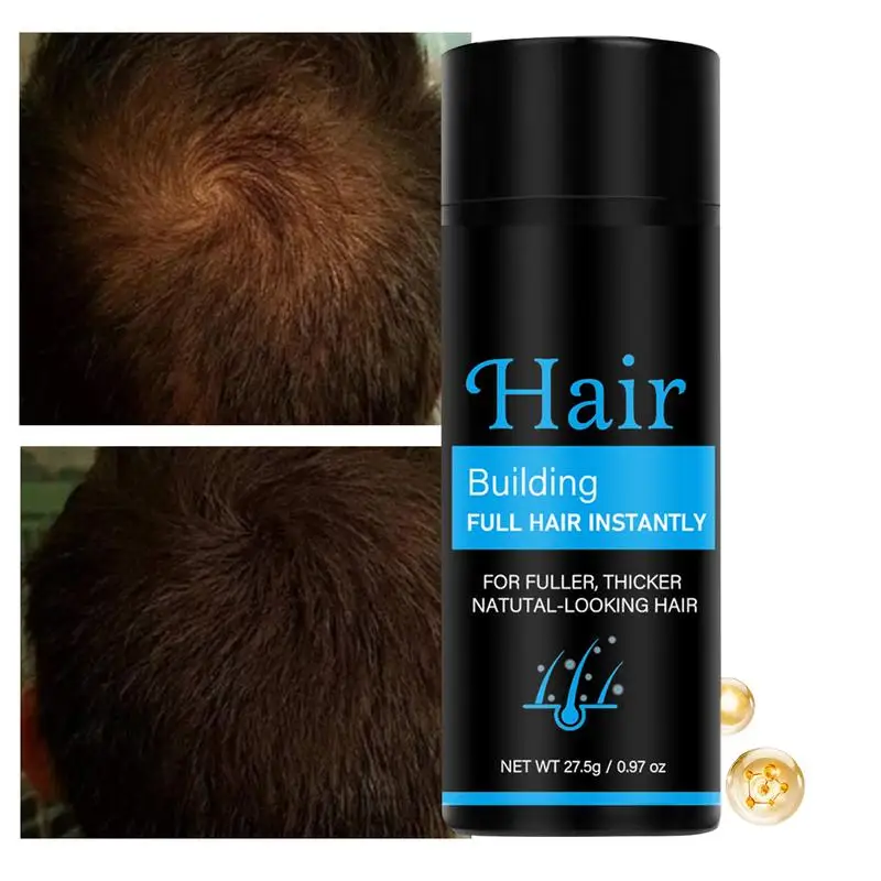 Black Hair Building Fibers Powder Spray Hair Fixing Spray Hair Fiber Spray Long-Lasting Waterproof Hair Styling Powder