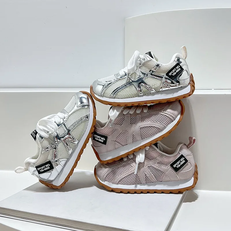 

Children's Sport Shoes 2025 Boys Hollow-out Casual Shoes Girls Mesh Sneakers Unisex Fashion Running Trainers Students Sneakers
