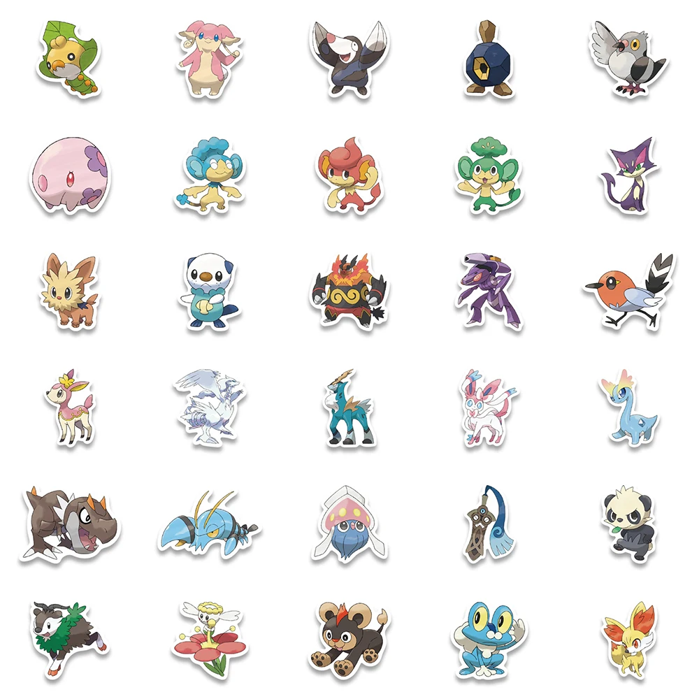 10/30/62PCS Game Pokemon Cute Anime Stickers DIY Skateboard Fridge Motorcycle Luggage Waterproof Cartoon Cool Kid Sticker Decal